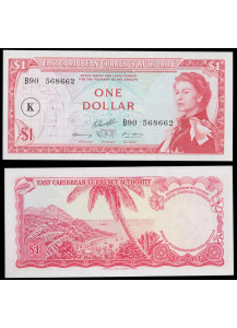 SAINT KITTS  1 Dollaro 1965 Raro Fds